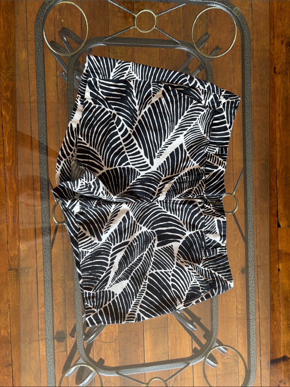 Ann Taylor Black and White Zebra-Print Skirt